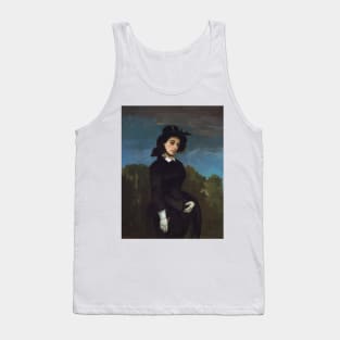 Woman in a Riding Habit by Gustave Courbet Tank Top